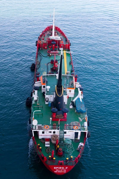 Valletta Malta May 2009 Ariel View Sea Fuel Tanker Provides — Photo