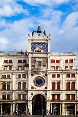 Venedik, İtalya - 4 Haziran Venedik 'te St Mark Meydanı. Piazza San Marco, İtalya 'nın Venedik meydanı. 