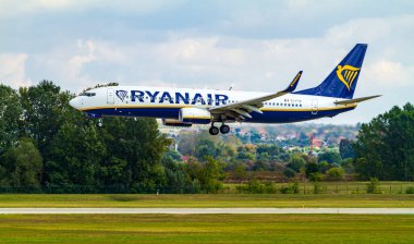 Budapeşte, Macaristan - 12 Eylül 2019: Budapeşte 'de Boeing 
