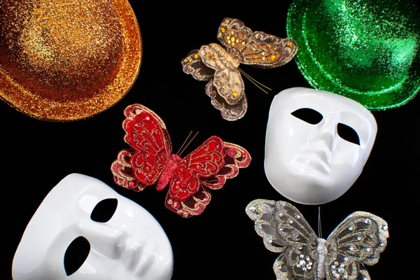 Karnevalová Maska Černobílou — Stock fotografie