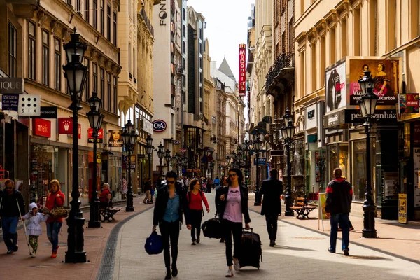 Budapest Városának Utcaképe Építészete — Stock Fotó