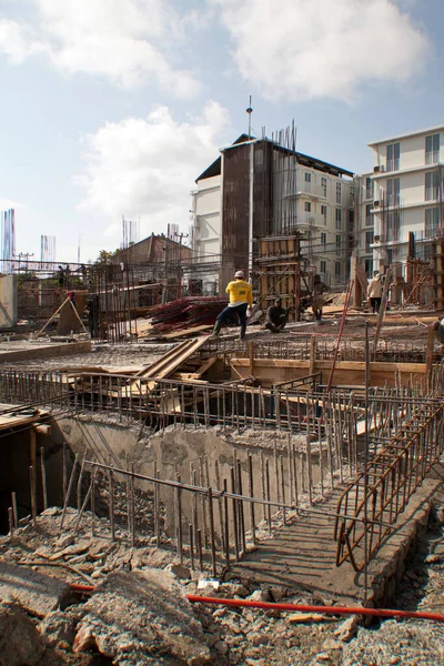 Obra Con Grúas Andamios —  Fotos de Stock