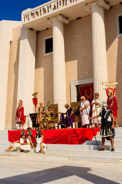 Roma Itália Maio 2014 Nascimento Roma Festival Realização Luta Gladiadores — Fotografia de Stock