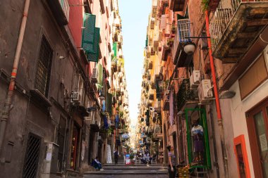 street view of city of barcelona, spain