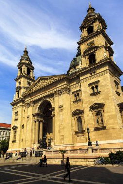 Macaristan 'ın Budapeşte şehrinin merkezindeki cadde