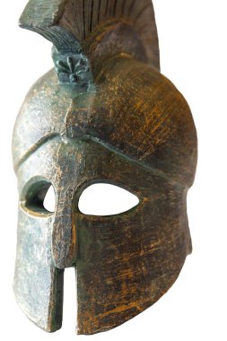 Beyaz arkaplanda eski maske izole edildi