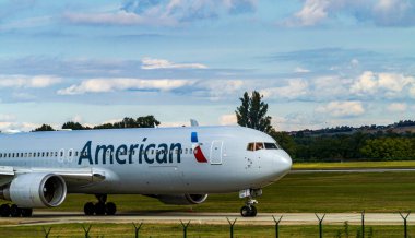 Budapeşte, Macaristan - 12 Eylül 2019: Budapeşte 'de Boeing 