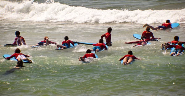 Gold Coast Australia Sept 2012 Unidentified Surf Students Surfers Paradise — Stock Photo, Image