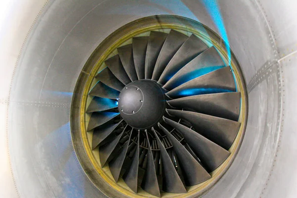 Plane Propeller Close Aircraft Jet Engine — Fotografia de Stock