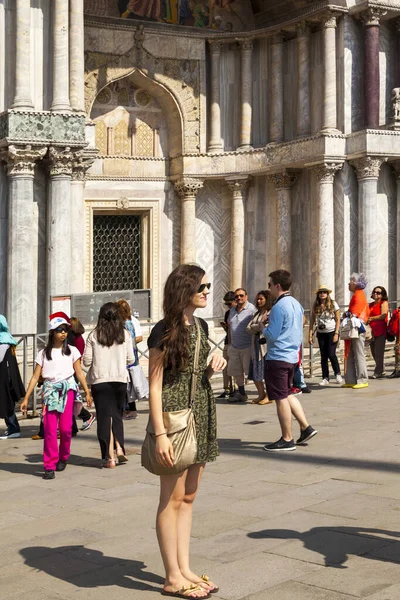Venetië Juni 2018 Toeristen Bezoeken Venetië Italië — Stockfoto