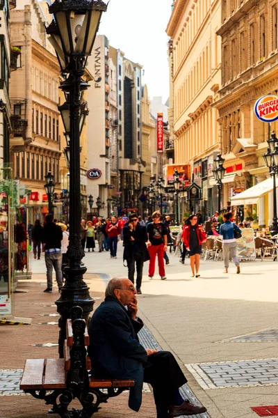 Budapest Városának Utcaképe Építészete — Stock Fotó