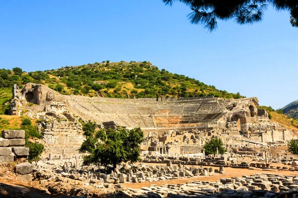 Αρχαία Ερείπια Της Πόλης Της Εφέσου Τουρκία — Φωτογραφία Αρχείου