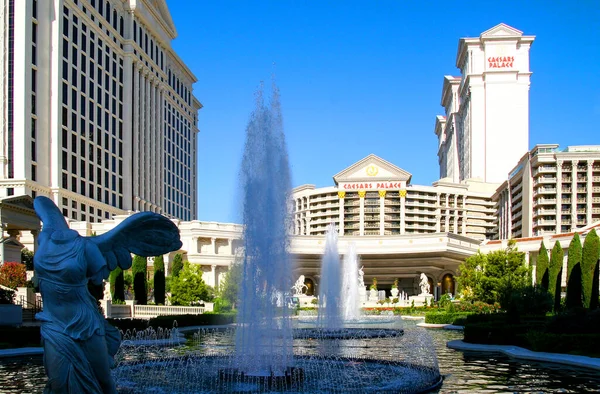 Close Shot Fountain Front Caesar Palace Hotel — Foto Stock