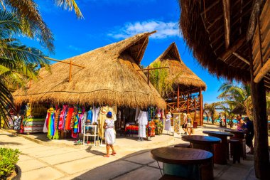 COSTA MAYA - MEXICO, 30 Ocak 2016: Kosta Maya yolcu gemisi terminali ve bu tropik cenneti bekleyen birçok eğlence beldesi.