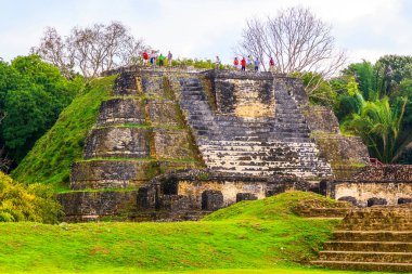 Meksika 'daki antik Maya uygarlığının kalıntıları. 