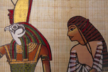 Kağıda eski Mısır çizimi.