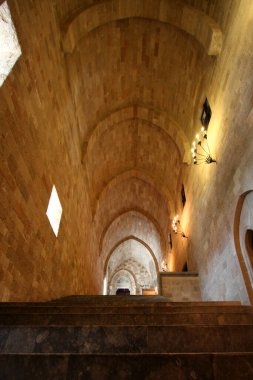 Yunanistan 'ın Rodos kentindeki Büyük Usta Sarayı' nın iç manzarası