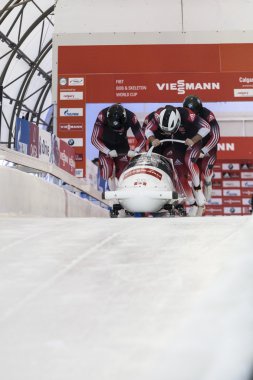 Calgary Kanada 2014 Dünya Kupası yarış kızağı