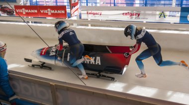 Calgary Kanada 2014 Dünya Kupası yarış kızağı