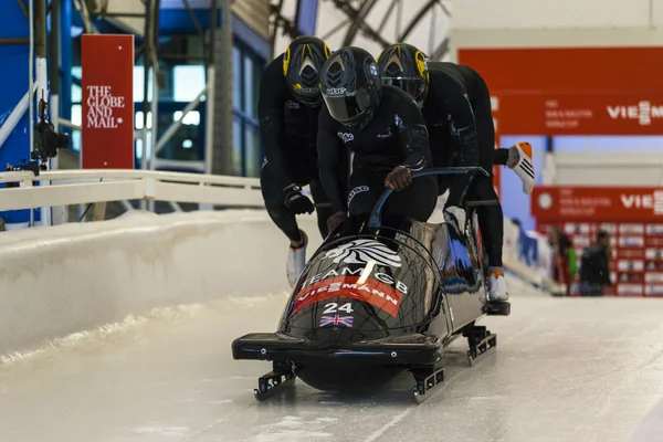 Calgary Kanada 2014 Dünya Kupası yarış kızağı — Stok fotoğraf