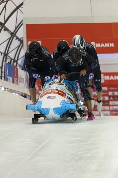 Bobsleigh World Cup  Calgary  Canada   2014 — Stock Photo, Image