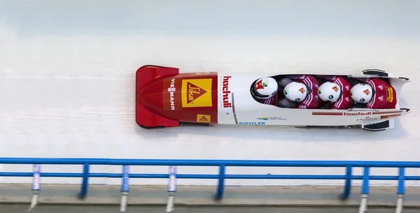 Világ kupa Calgary Kanada 2014 bobpálya — Stock Fotó