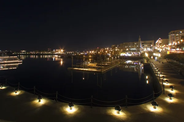 Nacht in de haven — Stockfoto