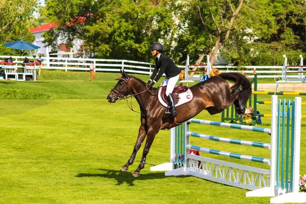 Spruce Meadows International hors jumping competition, — Stock Photo, Image