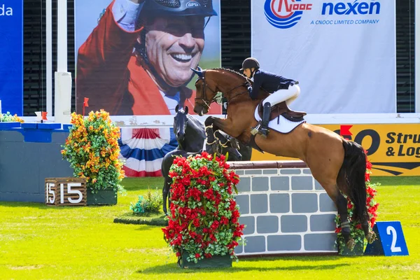 Spruce Meadows International hors jumping competition, — Stock Photo, Image