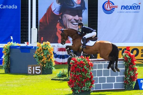 Spruce Meadows International hors jumping competition, — Stock Photo, Image