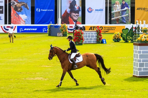 Spruce Meadows International hors jumping competition, — Stock Photo, Image