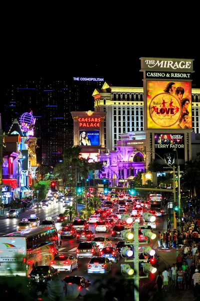 Vista panoramica lungo Las Vegas Blvd — Foto Stock