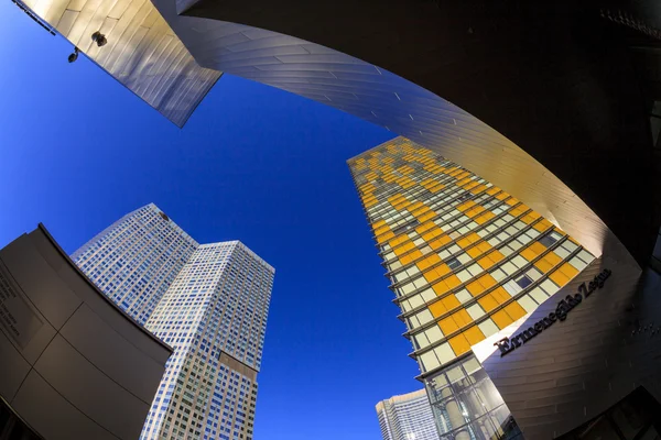 Las Vegas Aria Hotel e Casinos e Centro Comercial Cristal . — Fotografia de Stock