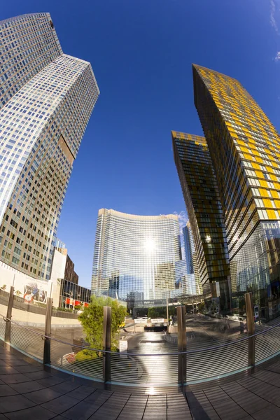 Las Vegas Aria Hotel e Casinos e Centro Comercial Cristal . — Fotografia de Stock