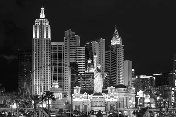 Las Vegas New York - New York nocą — Zdjęcie stockowe