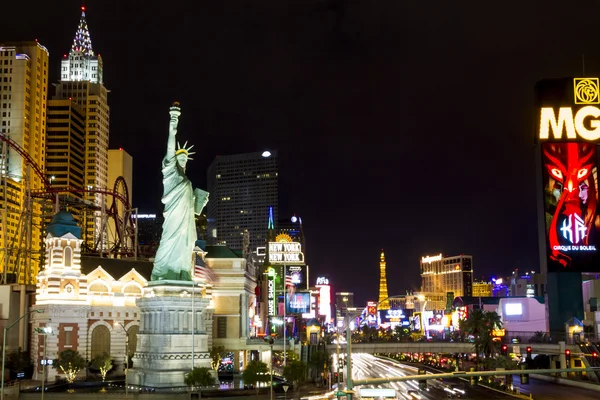 Las Vegas New York - New York nachts — Stockfoto