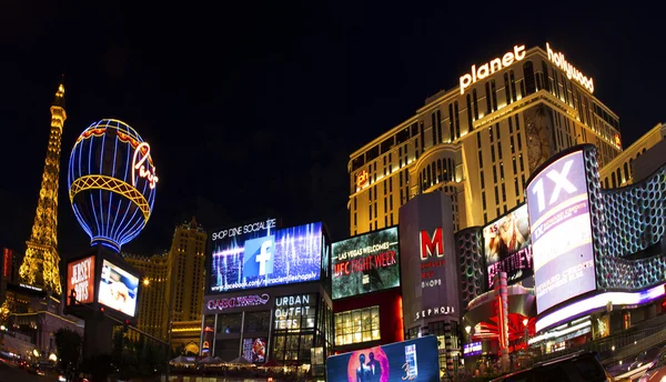 Panoramiczny widok na Las Vegas Blvd — Zdjęcie stockowe