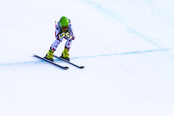 Alpine Ski World Cup Super damur race. — Stockfoto
