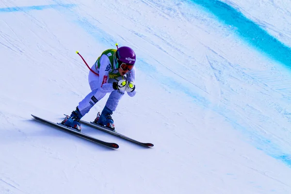 Alpine Ski World Cup Super damur race. — Stockfoto