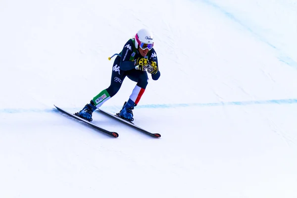 Alpine Ski World Cup Super damur race. — Stockfoto