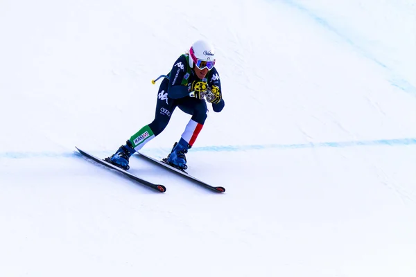 奥迪 Fis 高山滑雪世界杯女士超级 G 竞赛. — 图库照片