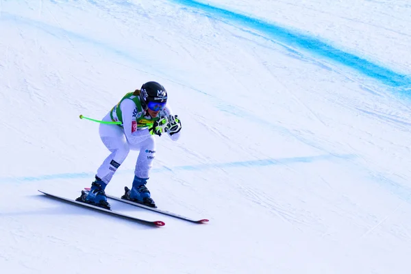 Audi Fis Alpine Ski World Cup dámy Super G závod. — Stock fotografie