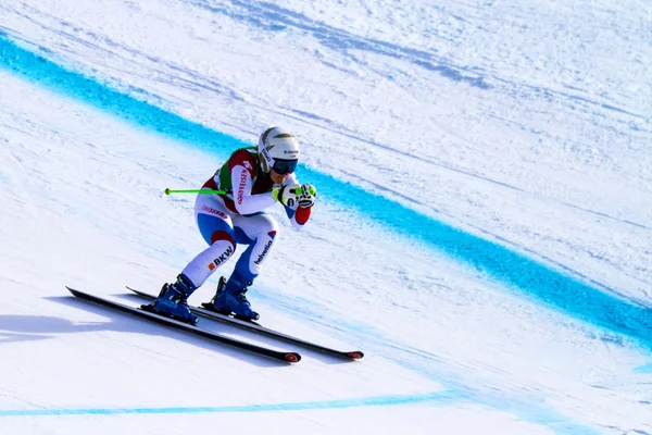 Audi Fis Alpine Ski World Cup dames Super G race. — Stockfoto