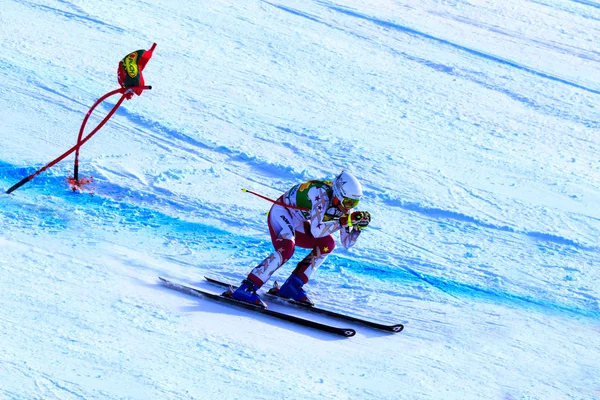 Audi Fis Alpine Ski World Cup dámy Super G závod. — Stock fotografie