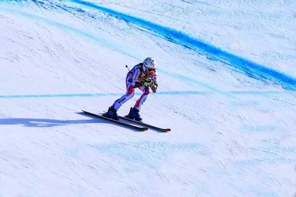 Audi Fis Alpine Ski World Cup dames Super G race. — Stockfoto