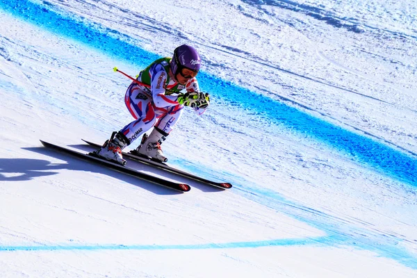 Fis αλπικού σκι Παγκόσμιο Κύπελλο κυρίες Super G αγώνα. — Φωτογραφία Αρχείου