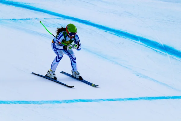 FIS Alp Kayak Dünya Kupası Bayanlar süper G yarışı. — Stok fotoğraf