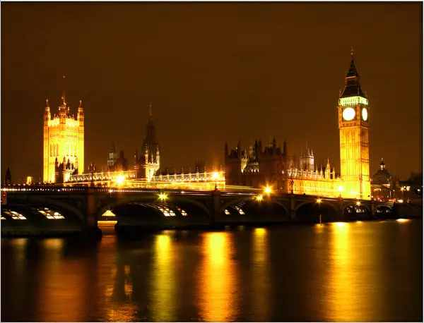 Биг-Бен, здание парламента и Вестминстер — стоковое фото