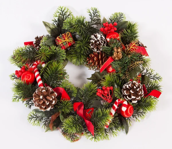 Christmas decoration with the twigs of the spruce — Stock Photo, Image