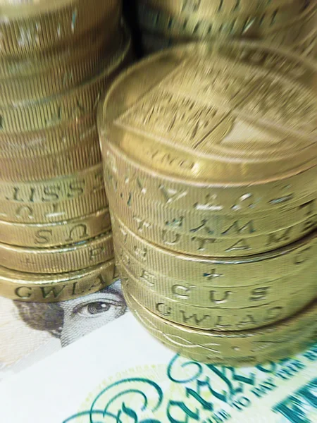Focus on UK currency — Stock Photo, Image